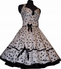 Brautkleid schwarz transperente Punkte