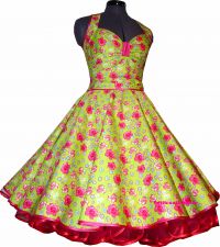Schwingendes 50er Jahre KLeid in frischen Farben