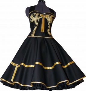 Festliches schwarzes Petticoatkleid